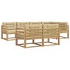 vidaXL Buiten bankenset 6 st Wit en Beige Polyester