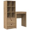 vidaXL Bureau Artisan Eiken 105,5 x 34 x 127 cm 2 st