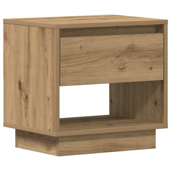 vidaXL Nachtkastje met lade Artisan Eiken 45 x 34 x 44 cm Bewerkt hout