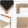 vidaXL Tuin eettafelset 5 pcs Beige poly rattan