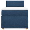 vidaXL Boxspring met matras stof blauw 80x200 cm
