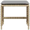 vidaXL Tuinkrukken 4 st kussens 41x41x36 cm poly rattan gemengd beige