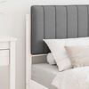 vidaXL Bedframe met Gevoerd Hoofdgedeelte Lichtgrijs 80 x 200 cm