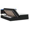 vidaXL LED Opslagbed met Matras Zwart 180 x 200 cm Stof