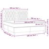vidaXL Boxspring met matras en LED fluweel donkerblauw 180x200 cm