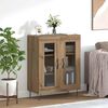 vidaXL Dressoir Artisan Eiken 69,5 x 34 x 90 cm Bewerkt hout