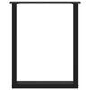 vidaXL Eettafelpoten 3 st U-vormig 70x(72-73) cm staal zwart