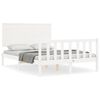 vidaXL Bedframe zonder matras massief grenenhout wit 120x200 cm