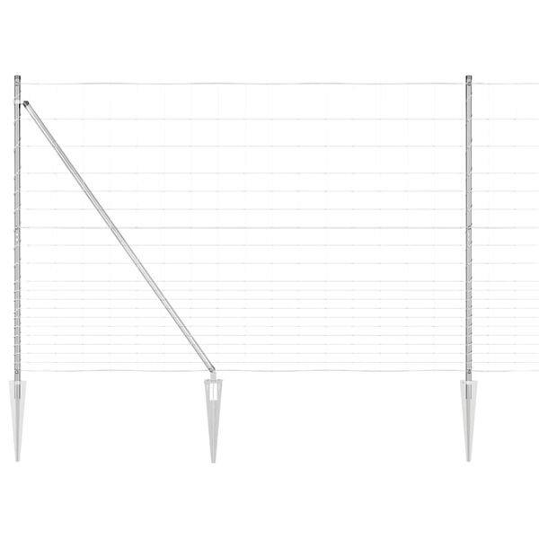 vidaXL Afrasteringspaal Gegalvaniseerd 25 x 1,6 m Staal