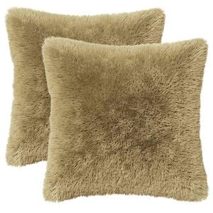 vidaXL Kussensloop 2 pcs HEERLEN Lichtgroen 30 x 30 cm PV Fleece