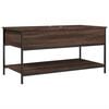 vidaXL Salontafel 100x50x50 cm bewerkt hout en metaal bruineikenkleur