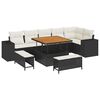 vidaXL Tuin Sofa Set 9 st Zwart poly rattan