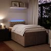 vidaXL Boxspring met matras fluweel lichtgrijs 120x200 cm