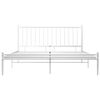 vidaXL Bedframe metaal wit 180x200 cm