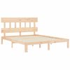 vidaXL Bedframe met hoofdbord massief hout