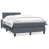 vidaXL Boxspring met matras fluweel donkergrijs 120x210 cm