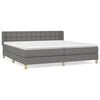 vidaXL Boxspring met matras stof donkergrijs 180x200 cm