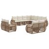 vidaXL Tuinbankenset 11 st Beige en Cr&egrave;me Wit poly rattan