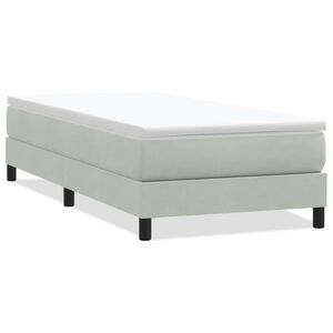 vidaXL Boxspring zonder matras fluweel lichtgrijs 100x210 cm