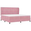 vidaXL Boxspringbed met matras Roze 200 x 200 cm Polyester