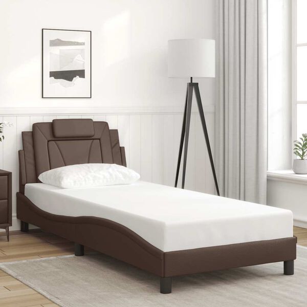 vidaXL Bedframe "Viana" zonder matras kunstleer bruin 80x200 cm