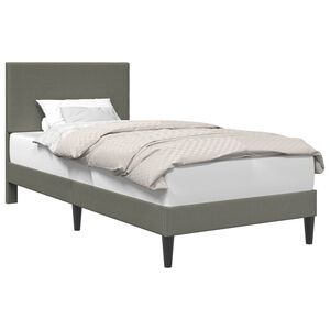 vidaXL Bedframe met hoofdeinde Lichtgrijs 80 x 200 cm Katoen Stof