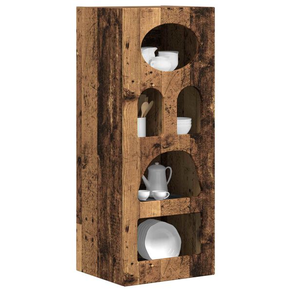 vidaXL Dressoir Oudhout 40 x 35 x 100,5 cm Bewerkt hout