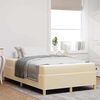 vidaXL Boxspring bed met matras Wit en Cr&egrave;me 120 x 190 cm Polyester