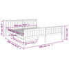 vidaXL Bedframe met 2 lades massief grenenhout donkergrijs 180x200 cm