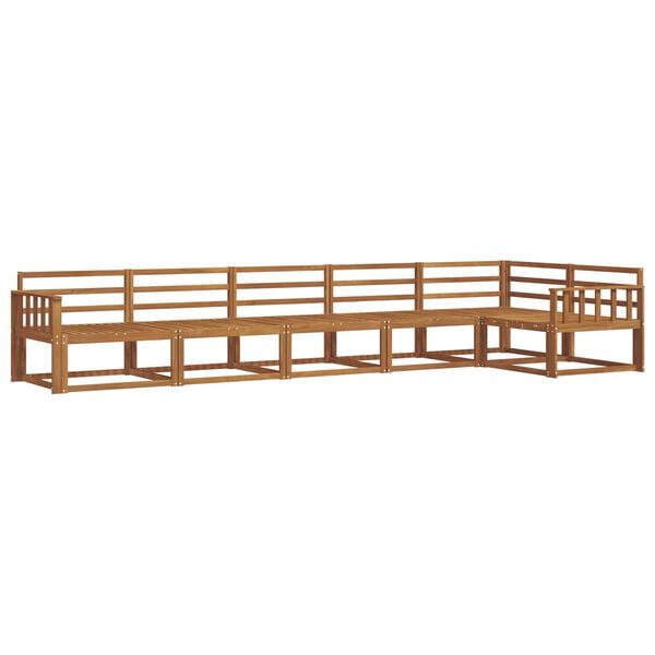 vidaXL Buiten bankenset 6 pcs Naturel Massief Acaciahout