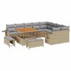 vidaXL Tuinbankenset 12 st Beige poly rattan