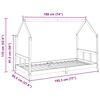 vidaXL Kinderbedframe massief grenenhout wasbruin 90x190 cm