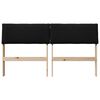 vidaXL Gestoffeerd hoofdbord Zwart 135 cm Massief grenenhout