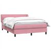 vidaXL Boxspring met matras fluweel roze 160x210 cm