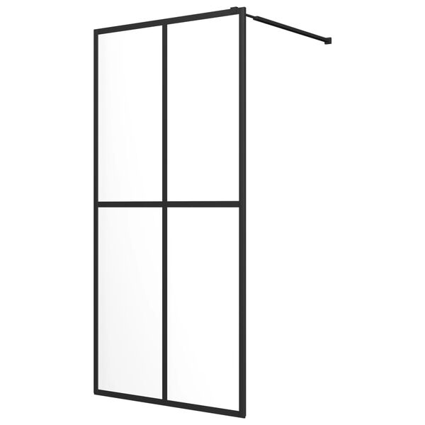 vidaXL Inloopdouchewand 100x195 cm transparant gehard glas