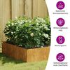 vidaXL Plantenbak verhoogd 100x100x41 cm cortenstaal