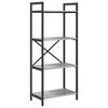 vidaXL Boekenkast 4-laags 56 x 34 x 133,5 cm Bewerkt hout Grijs Sonoma