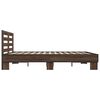 vidaXL Bedframe bewerkt hout metaal bruin eikenkleur 150x200 cm