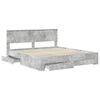 vidaXL Bedframe met hoofdeinde Beton Grijs 180 x 200 cm Bewerkt hout