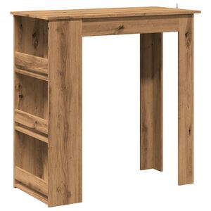 vidaXL Bartafel met opbergrek 102x50x103,5 cm artisanaal eikenkleurig
