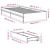 vidaXL Bedframe met lades bewerkt hout zwart 100x200 cm