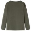 Kindershirt met lange mouwen 104 kakikleurig
