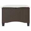 vidaXL Tuinkrukken met kussens 2 st 55x55x36 cm poly rattan bruin