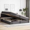vidaXL Opslag bed met matras met opslag Grijs 200 x 200 cm Nep Leer