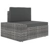 vidaXL 8-delige Loungeset met kussens poly rattan grijs