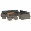 vidaXL Tuinbankenset 14 st Grijs poly rattan
