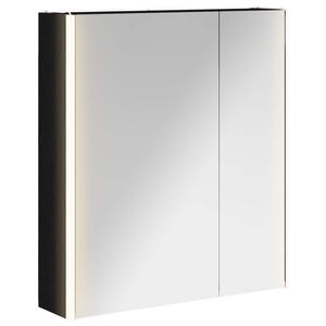 vidaXL Badkamer spiegelkast Zwart Eiken 63,5 x 15,5 x 70 cm