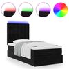 vidaXL Ottoman bed met matrassen en LED's 100x200cm fluweel zwart