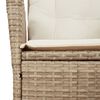 vidaXL 9-delige Tuinset met kussens poly rattan beige