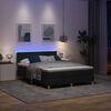 vidaXL LED Box Spring Bed met matras met LED Zwart 160 x 200 cm Stof